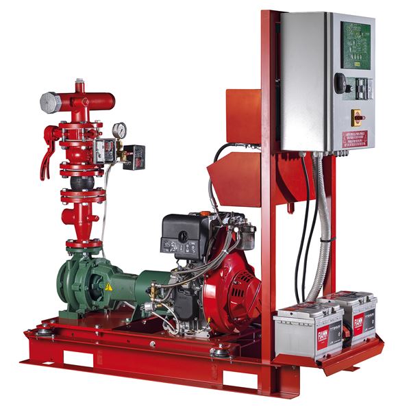 1 KDN 80-250/240 T400/50 EN 12845 COMPACT-KVCX - 55,0kW - automatická tl. stanice s 1 čerpadlem KDN